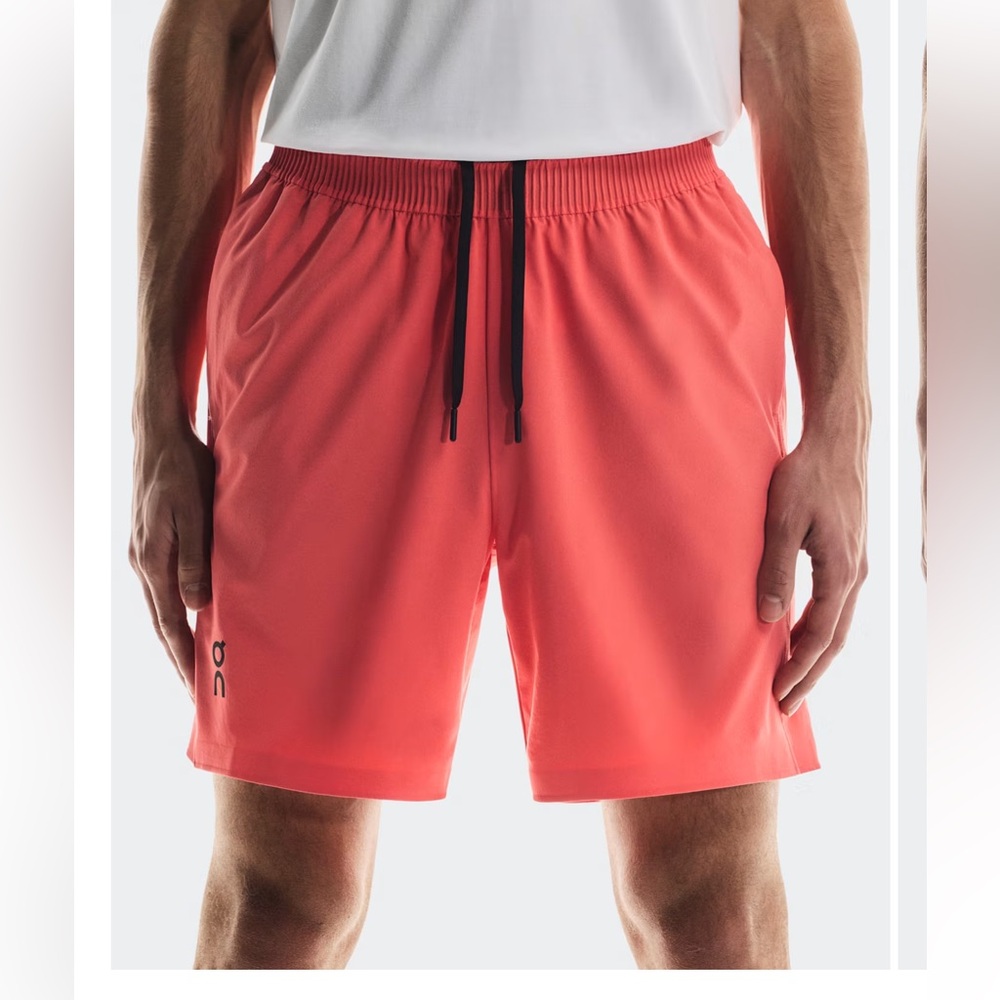 On Running Vibrant Coral Men's Athletic Shorts